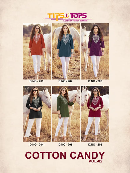 Cotton Candy Vol 2 Tips Tops Cotton Short Kurtis Wholesale Price