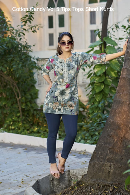 Cotton Candy Vol 5 Tips Tops Cotton Short Kurtis Wholesaler India