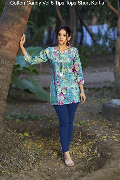 Cotton Candy Vol 5 Tips Tops Cotton Short Kurtis Wholesaler India