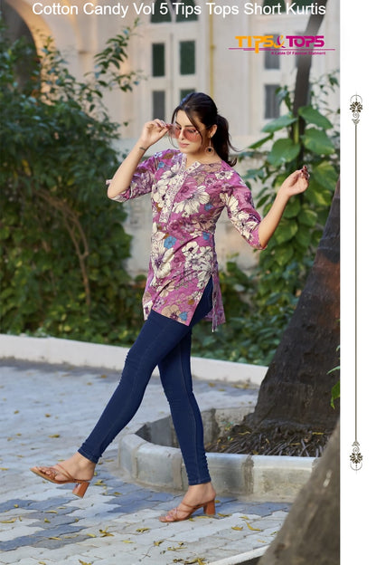 Cotton Candy Vol 5 Tips Tops Cotton Short Kurtis Wholesaler India