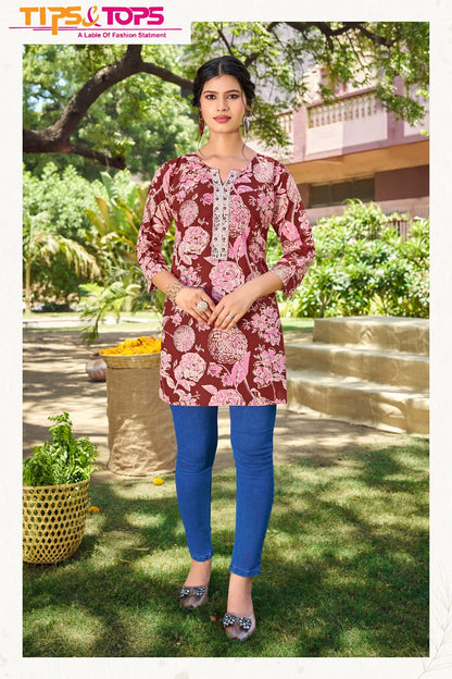 Cotton Candy Vol 7 Tips Tops Cotton Short Kurtis Wholesaler India