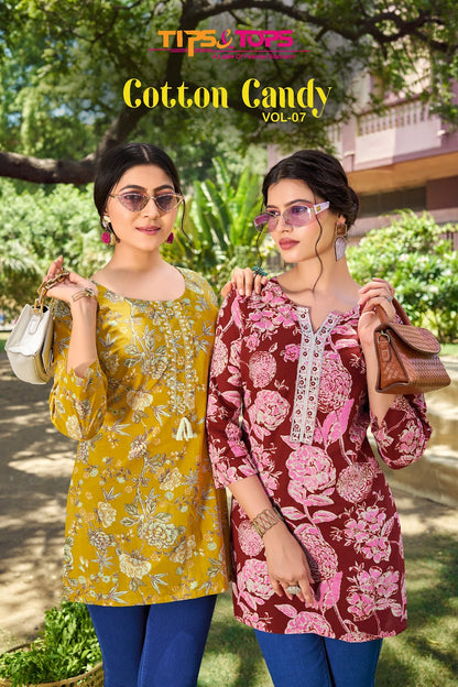 Cotton Candy Vol 7 Tips Tops Cotton Short Kurtis Wholesaler India