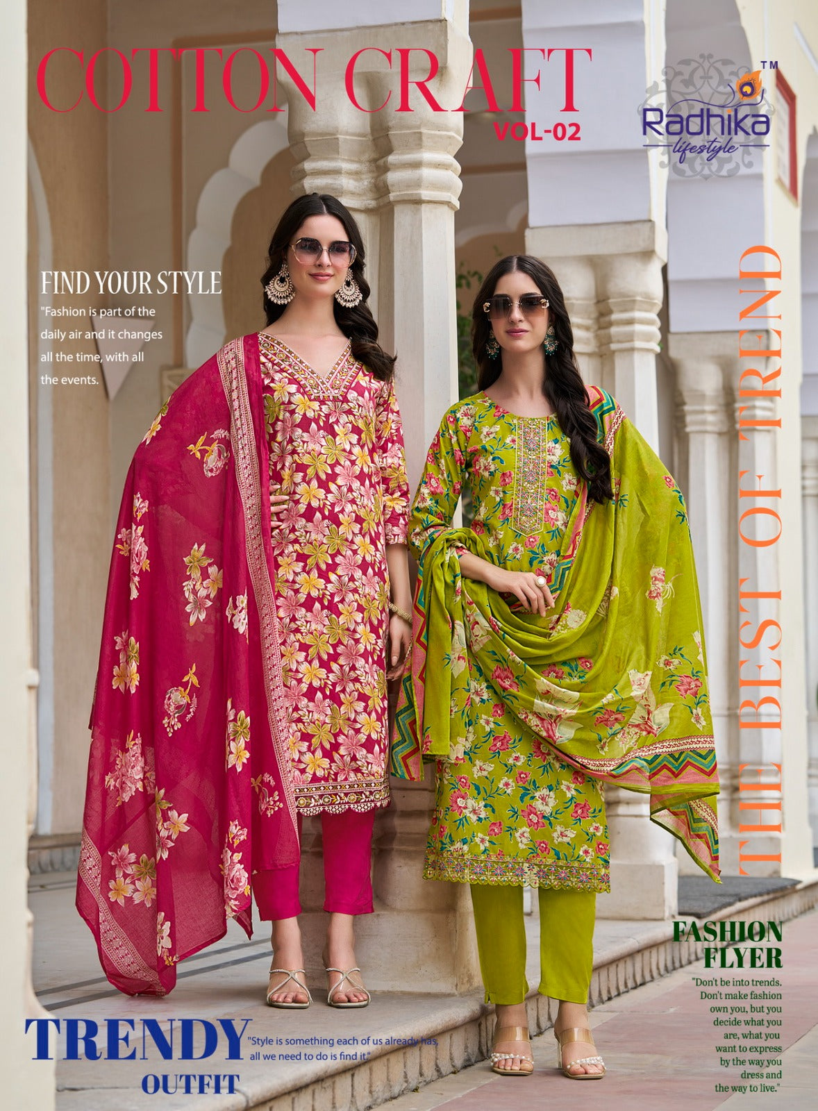 Cotton Craft Vol 2 Radhika Lifestyle Readymade Pant Style Suits Wholesaler India