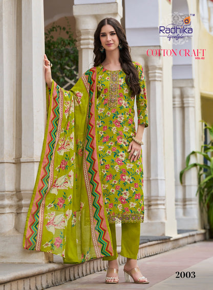 Cotton Craft Vol 2 Radhika Lifestyle Readymade Pant Style Suits Wholesaler India