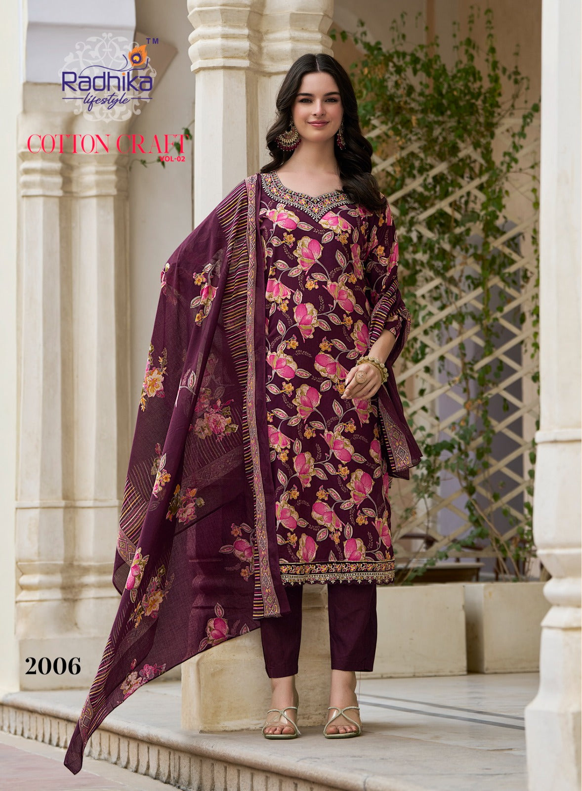 Cotton Craft Vol 2 Radhika Lifestyle Readymade Pant Style Suits Wholesaler India