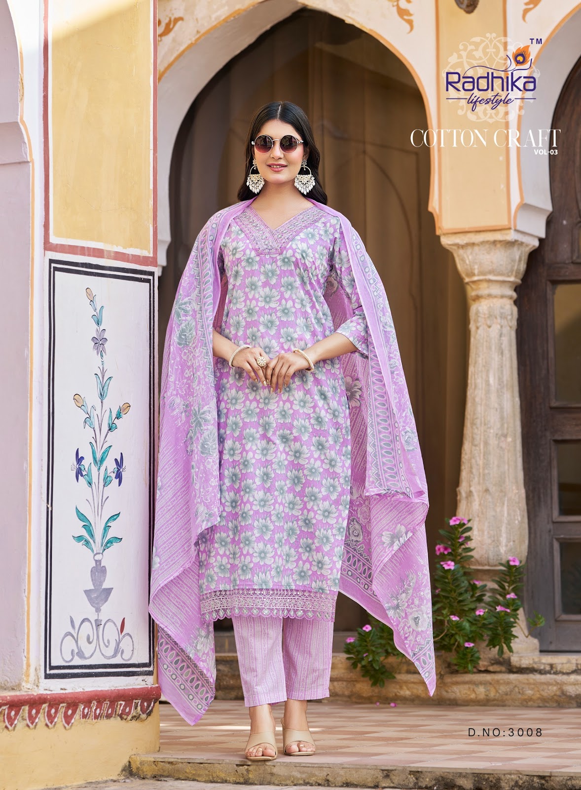 Cotton Craft Vol 3 Radhika Lifestyle Readymade Pant Style Suits Wholesaler Ahmedabad