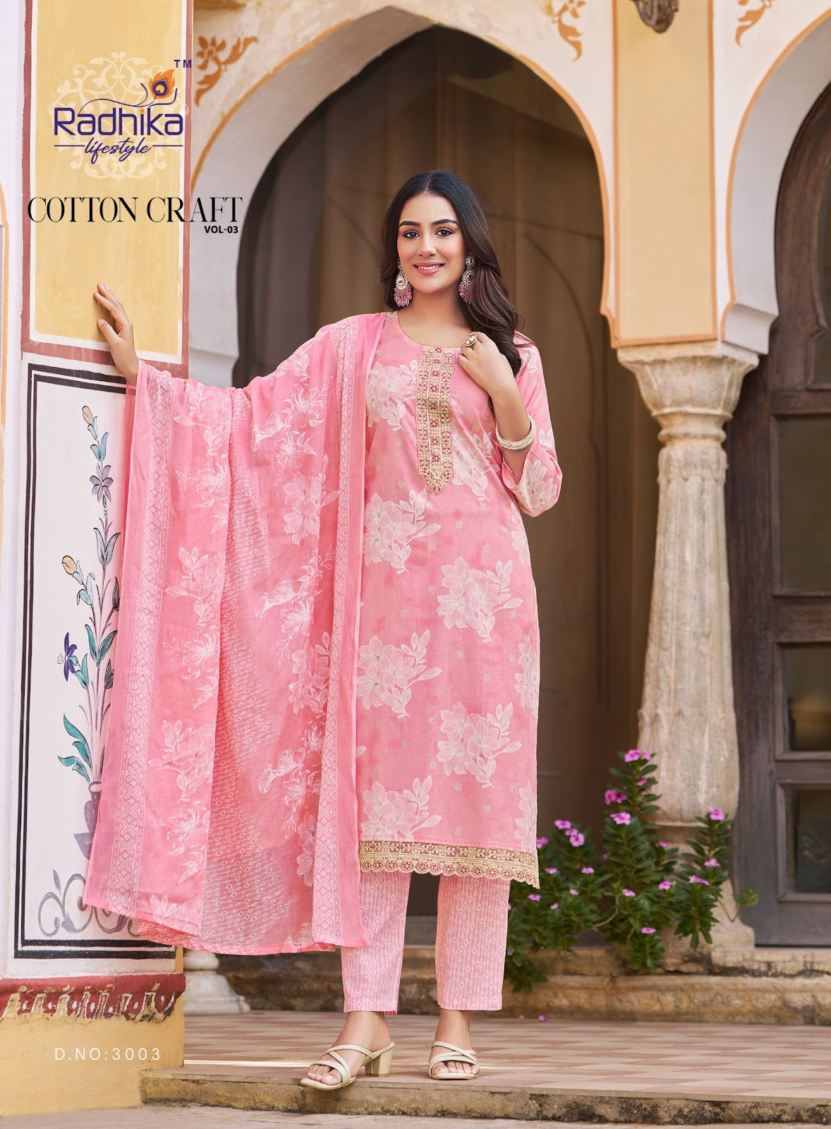 Cotton Craft Vol 3 Radhika Lifestyle Readymade Pant Style Suits Wholesaler Ahmedabad