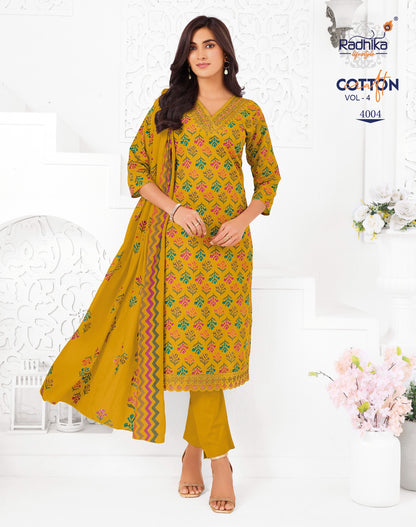 Cotton Craft Vol 4 Radhika Lifestyle Readymade Pant Style Suits Supplier India