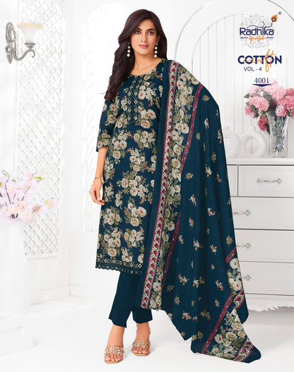 Cotton Craft Vol 4 Radhika Lifestyle Readymade Pant Style Suits Supplier India