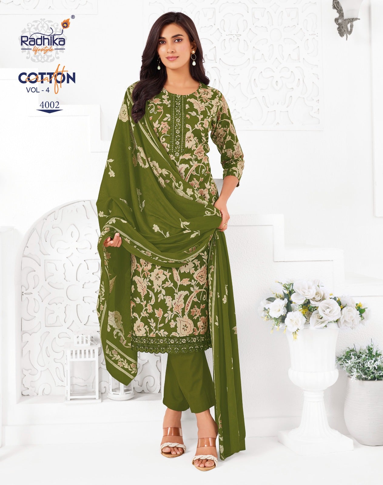 Cotton Craft Vol 4 Radhika Lifestyle Readymade Pant Style Suits Supplier India