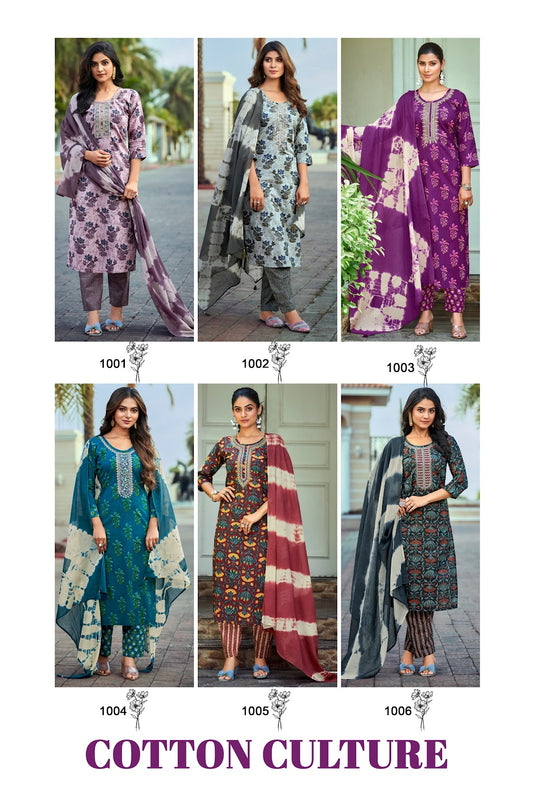 Cotton Culture Ossm Cotton Readymade Pant Style Suits