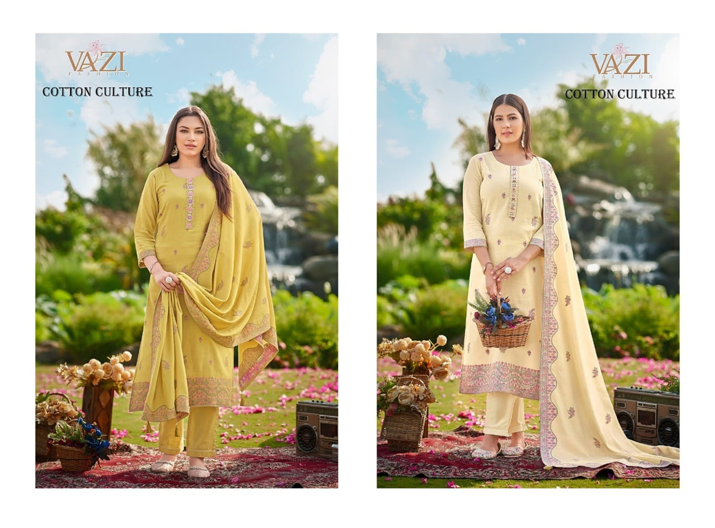 Cotton Culture Vazi Fashion Readymade Pant Style Suits Wholesale Price