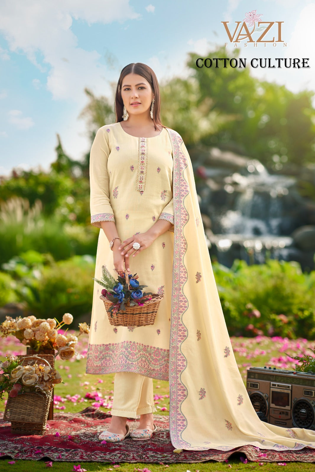 Cotton Culture Vazi Fashion Readymade Pant Style Suits Wholesale Price