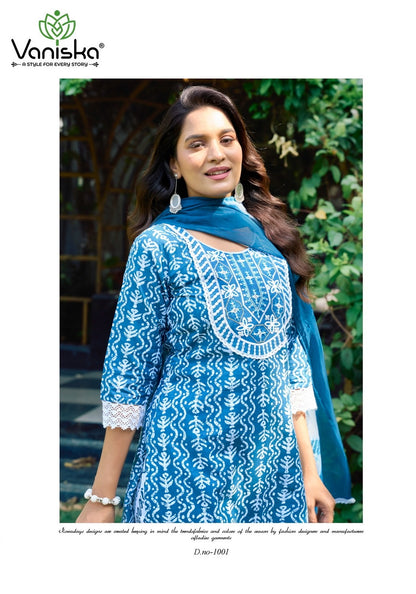 Cotton Culture Vol 1 Vaniska Batik Readymade Pant Style Suits Manufacturer Gujarat