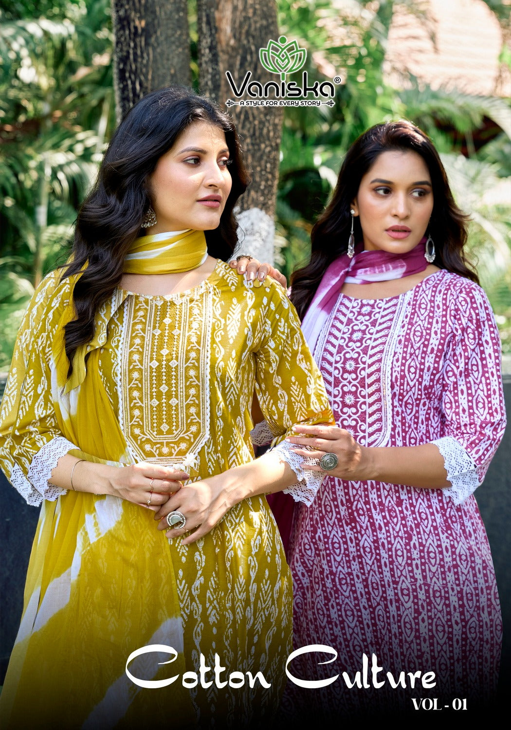 Cotton Culture Vol 1 Vaniska Batik Readymade Pant Style Suits Manufacturer Gujarat