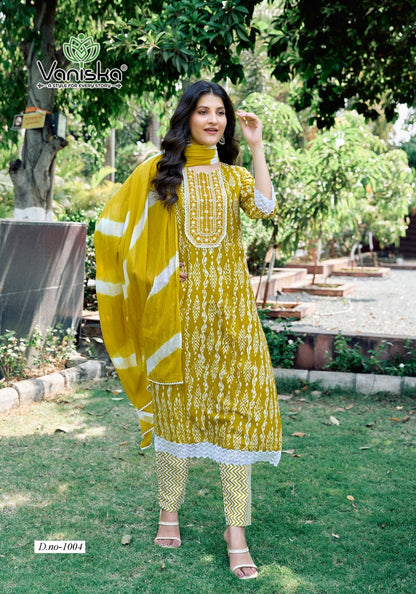 Cotton Culture Vol 1 Vaniska Batik Readymade Pant Style Suits Manufacturer Gujarat