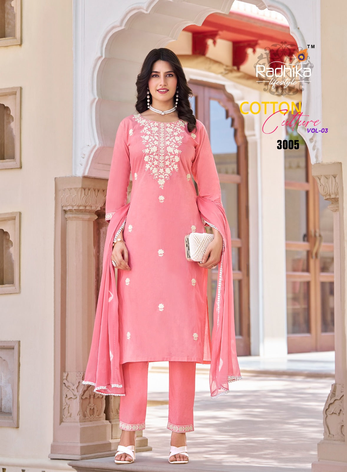 Cotton Culture Vol 3 Radhika Lifestyle Readymade Pant Style Suits Exporter India