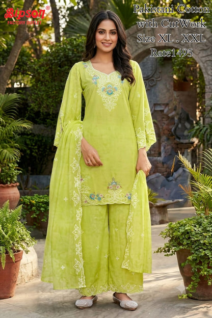 Cotton Cutwork 0807 Bipson Prints Pakistani Readymade Suits Supplier Ahmedabad