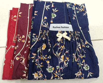 Cotton Elastic 1812 Ruchee Fashion Night Gowns Wholesaler