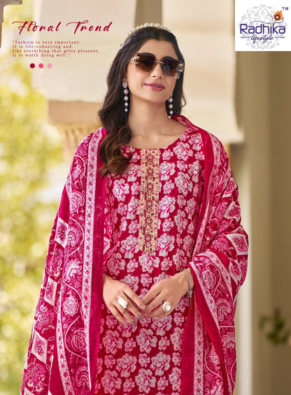 Cotton Fab Vol 5 Radhika Lifestyle Readymade Pant Style Suits Wholesale Price