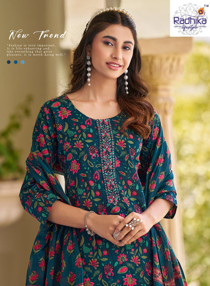 Cotton Fab Vol 5 Radhika Lifestyle Readymade Pant Style Suits Wholesale Price