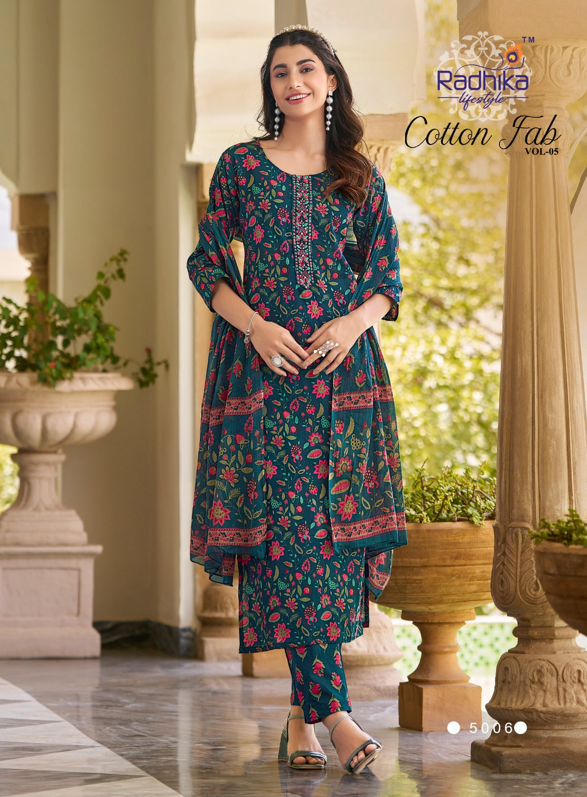 Cotton Fab Vol 5 Radhika Lifestyle Readymade Pant Style Suits Wholesale Price
