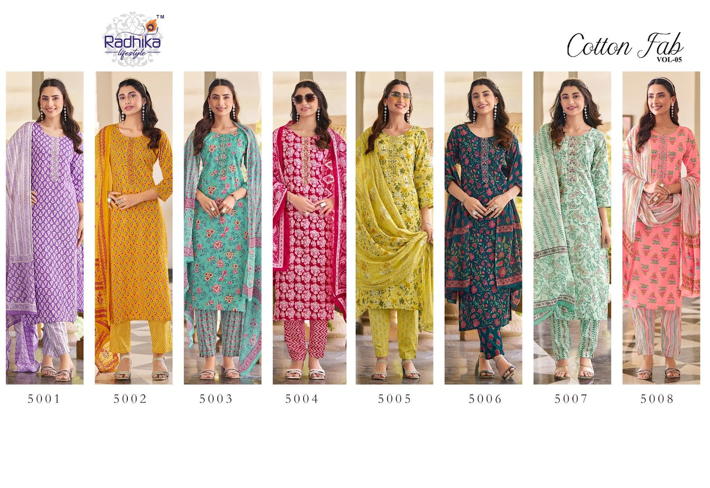 Cotton Fab Vol 5 Radhika Lifestyle Readymade Pant Style Suits Wholesale Price