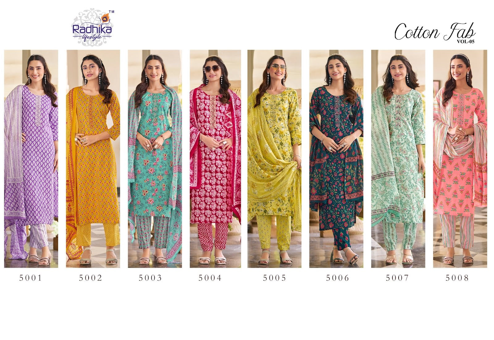 Cotton Fab Vol 5 Radhika Lifestyle Readymade Pant Style Suits Wholesale Price