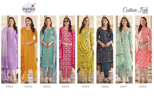 Cotton Fab Vol 5 Radhika Lifestyle Readymade Pant Style Suits Wholesale Price