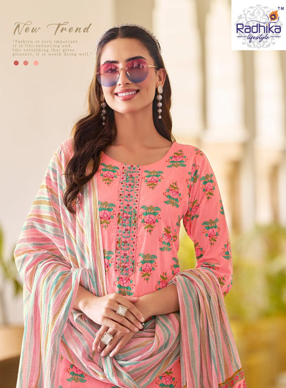 Cotton Fab Vol 5 Radhika Lifestyle Readymade Pant Style Suits Wholesale Price