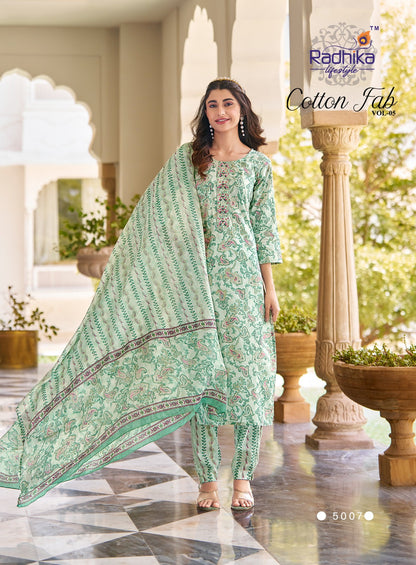 Cotton Fab Vol 5 Radhika Lifestyle Readymade Pant Style Suits Wholesale Price