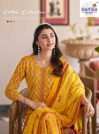 Cotton Fab Vol 5 Radhika Lifestyle Readymade Pant Style Suits Wholesale Price