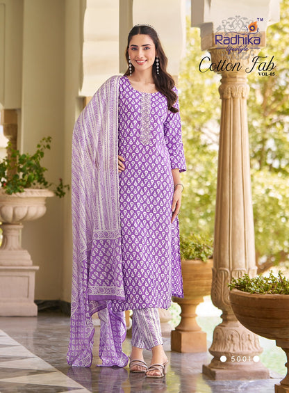 Cotton Fab Vol 5 Radhika Lifestyle Readymade Pant Style Suits Wholesale Price