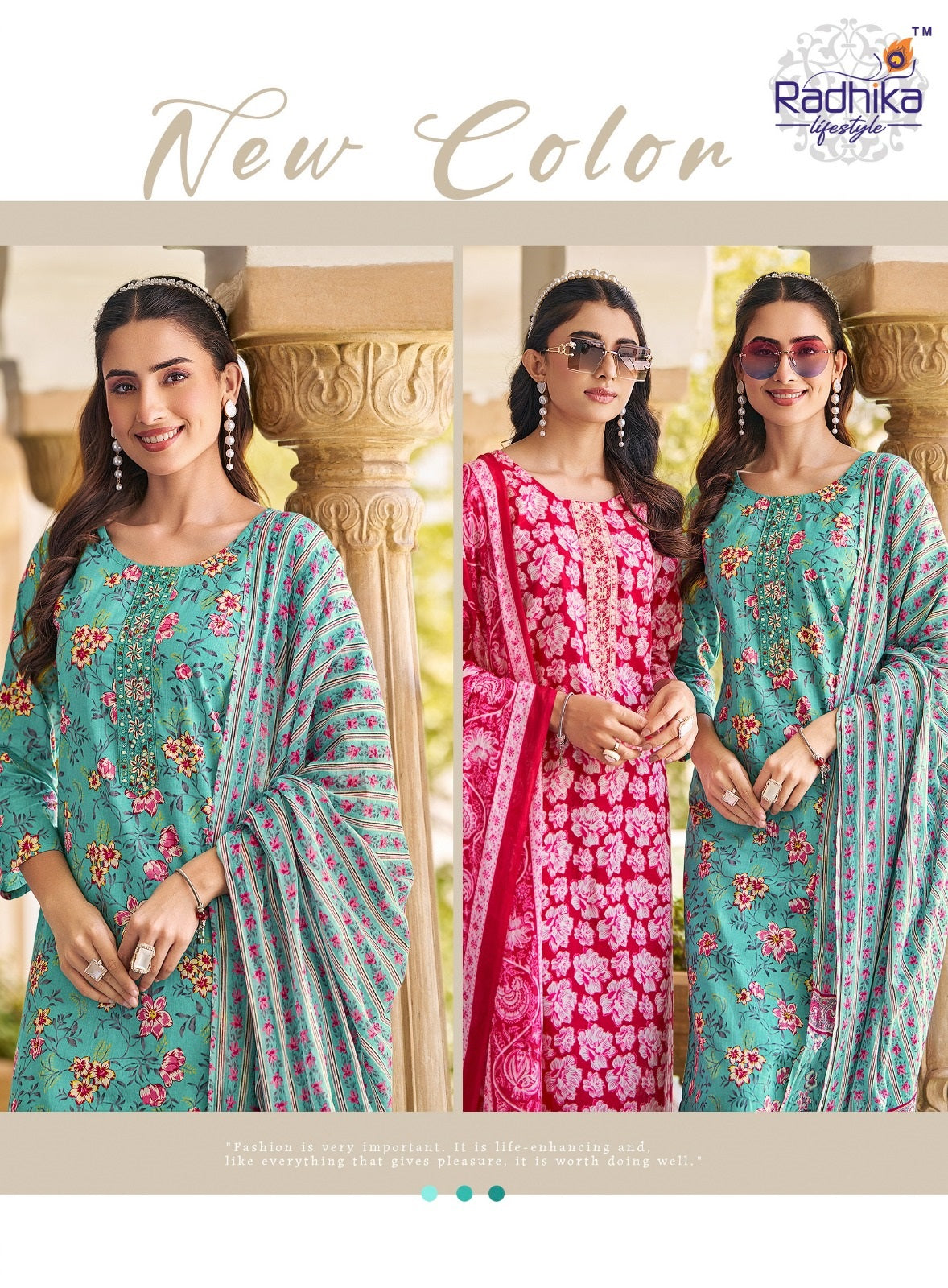 Cotton Fab Vol 5 Radhika Lifestyle Readymade Pant Style Suits Wholesale Price