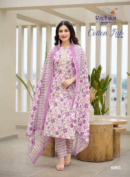 Cotton Fab Vol 6 Radhika Lifestyle Readymade Pant Style Suits Manufacturer