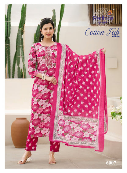 Cotton Fab Vol 6 Radhika Lifestyle Readymade Pant Style Suits Manufacturer