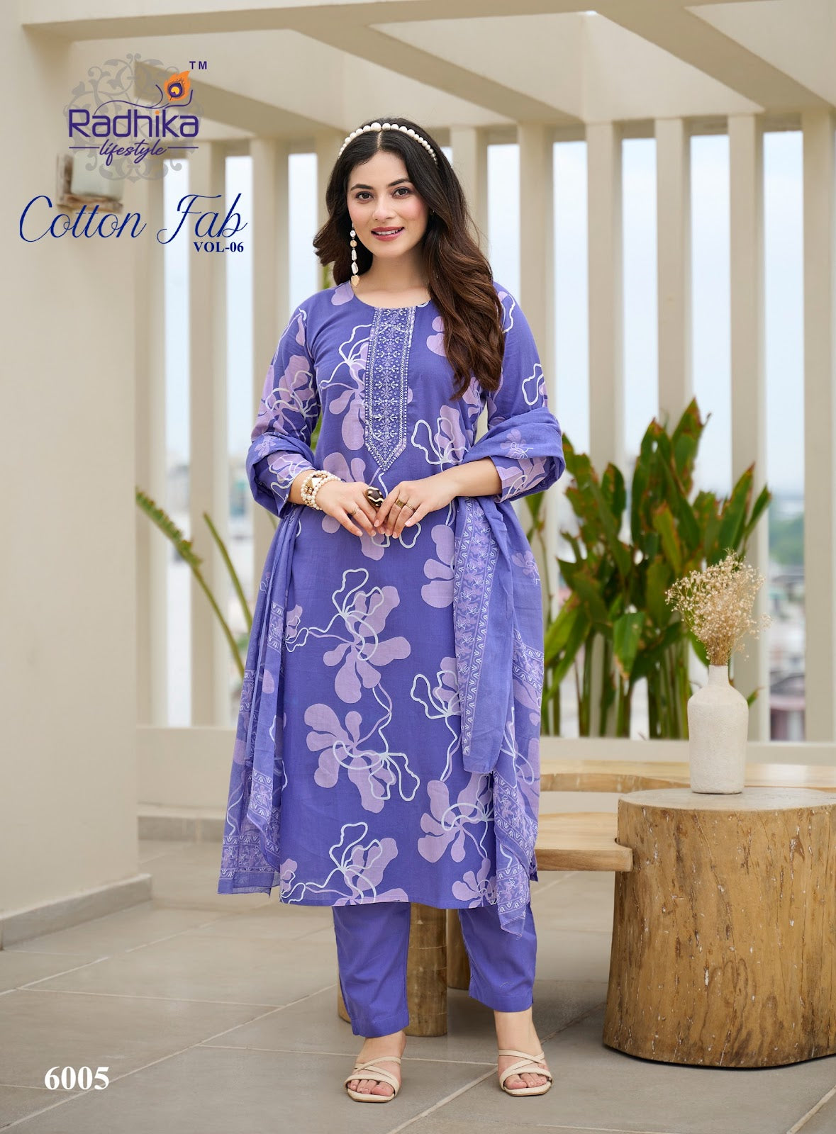 Cotton Fab Vol 6 Radhika Lifestyle Readymade Pant Style Suits Manufacturer