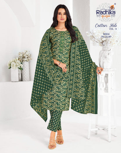 Cotton Fab Vol 8 Radhika Lifestyle Readymade Pant Style Suits Manufacturer Gujarat