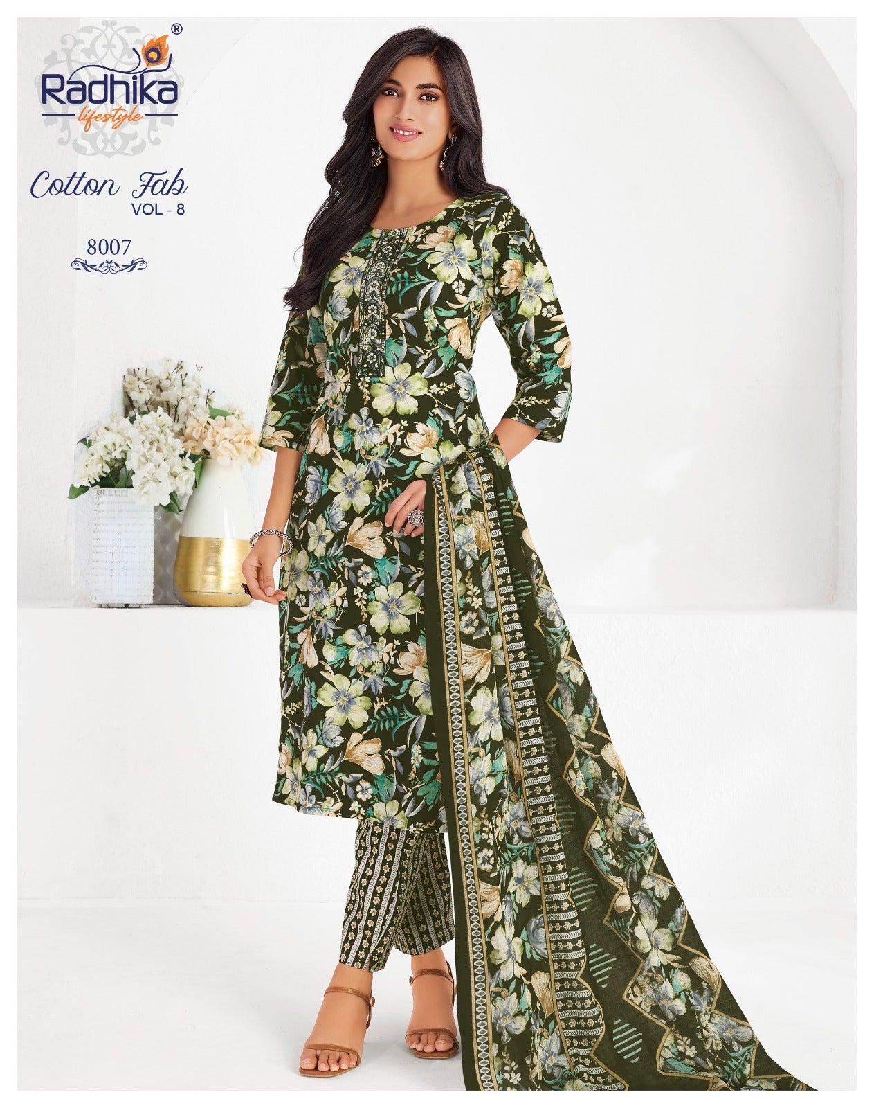 Cotton Fab Vol 8 Radhika Lifestyle Readymade Pant Style Suits Manufacturer Gujarat
