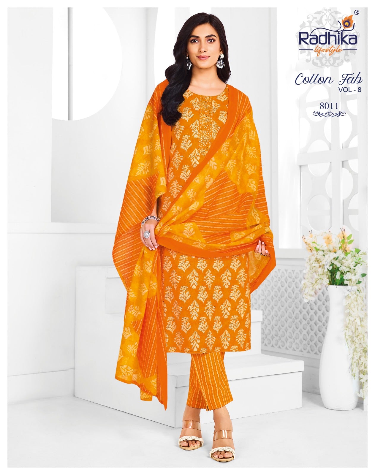 Cotton Fab Vol 8 Radhika Lifestyle Readymade Pant Style Suits Manufacturer Gujarat