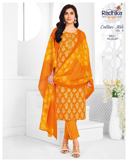 Cotton Fab Vol 8 Radhika Lifestyle Readymade Pant Style Suits Manufacturer Gujarat