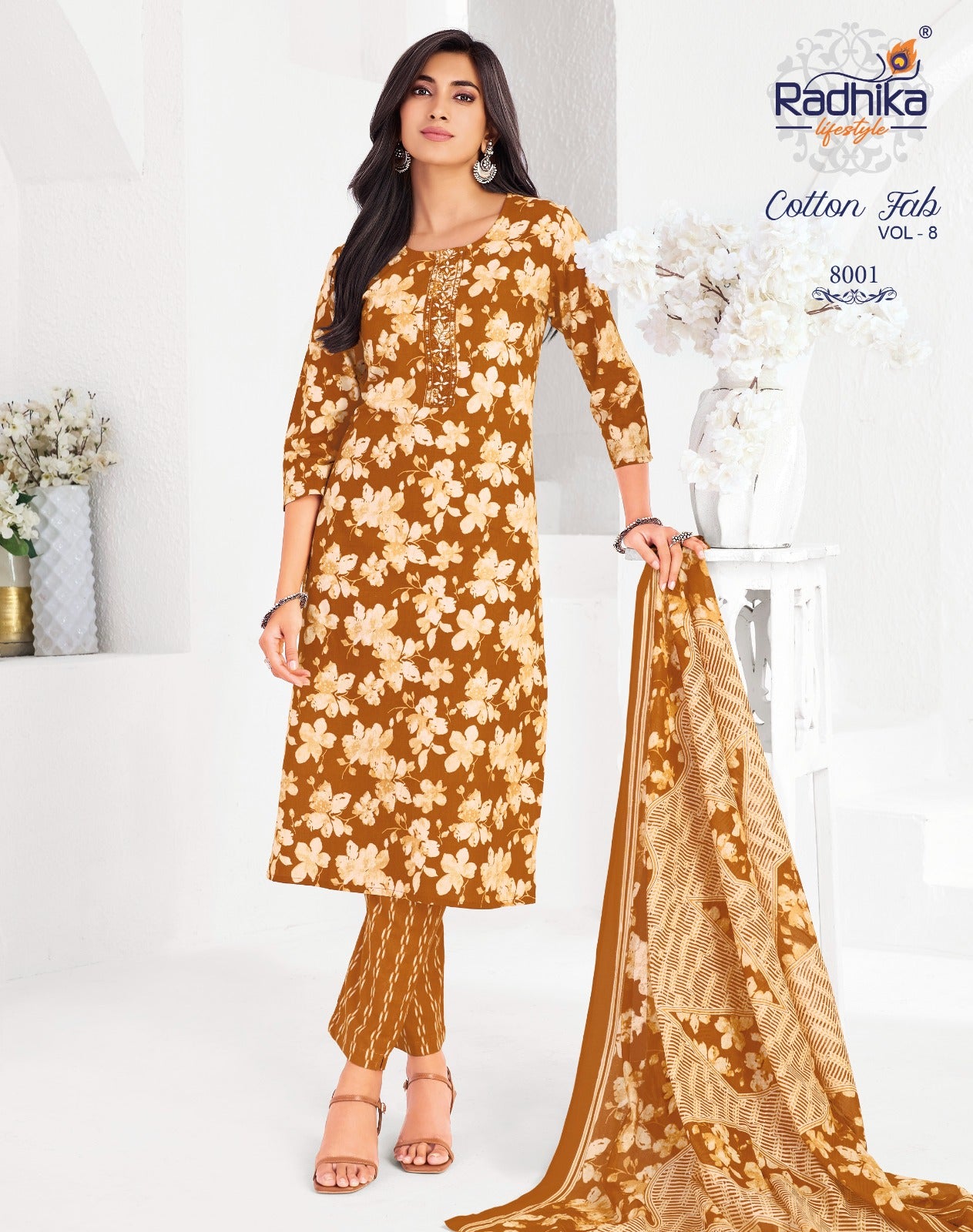 Cotton Fab Vol 8 Radhika Lifestyle Readymade Pant Style Suits Manufacturer Gujarat