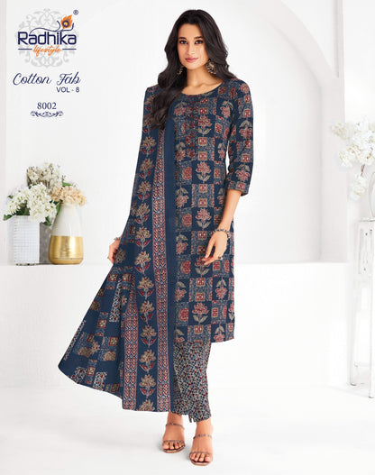 Cotton Fab Vol 8 Radhika Lifestyle Readymade Pant Style Suits Manufacturer Gujarat