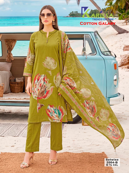 Cotton Galary Karissa Readymade Pant Style Suits Exporter India