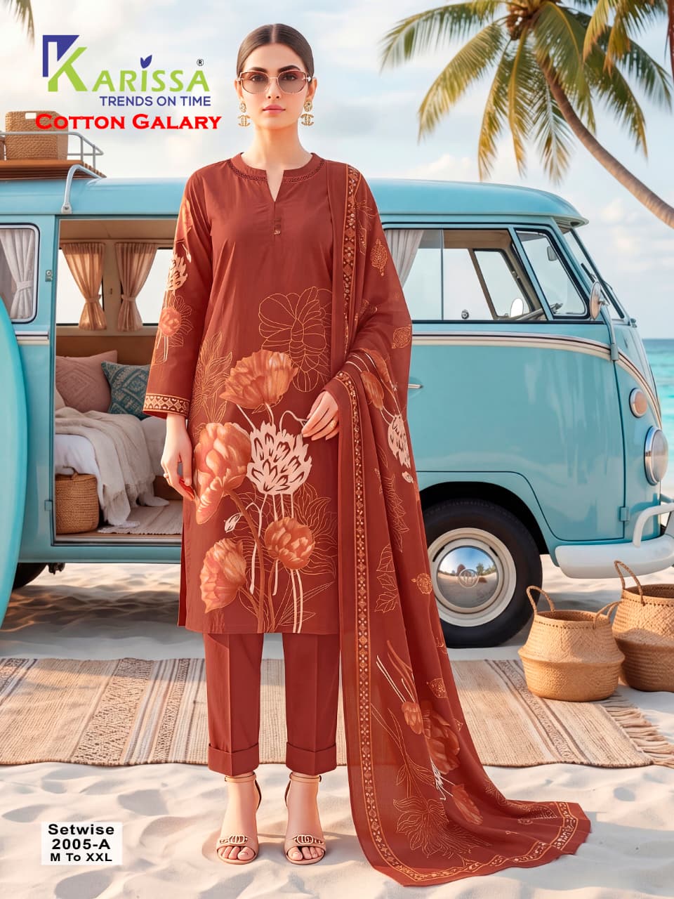 Cotton Galary Karissa Readymade Pant Style Suits Exporter India