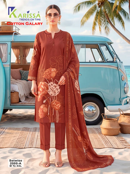 Cotton Galary Karissa Readymade Pant Style Suits Exporter India
