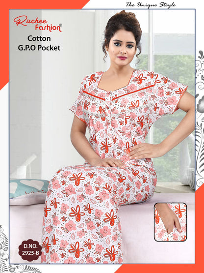 Cotton Gpo 1809 Ruchee Fashion Night Gowns Wholesale Rate
