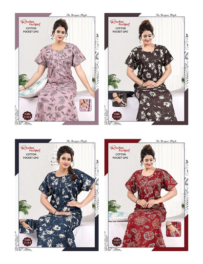 Cotton Gpo Ruchee Fashion Night Gowns Wholesaler India