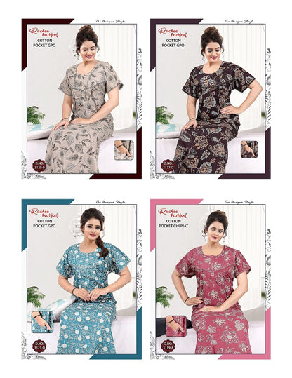 Cotton Gpo Ruchee Fashion Night Gowns Wholesaler India