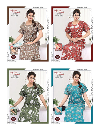 Cotton Gpo Ruchee Fashion Night Gowns Wholesaler India